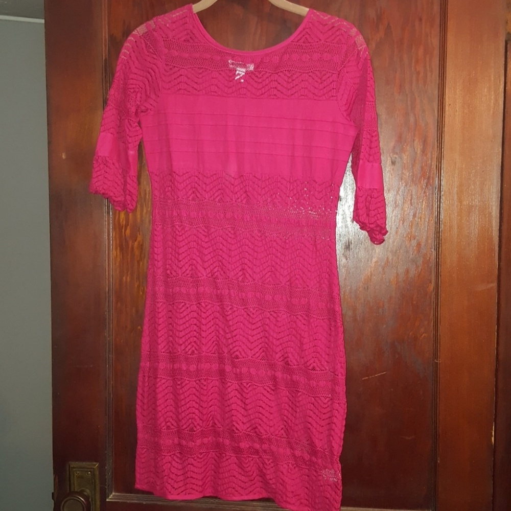 Burgundy lace dress